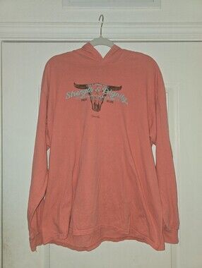 Blessed Girl Coral Hoodie with Longhorn Graphic